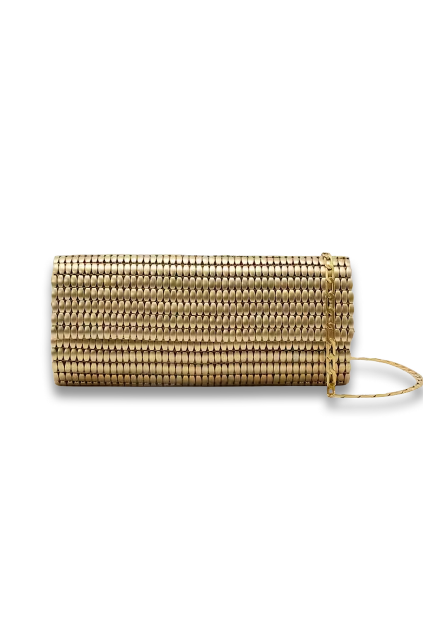Rosa Beaded Clutch Bag in Gold