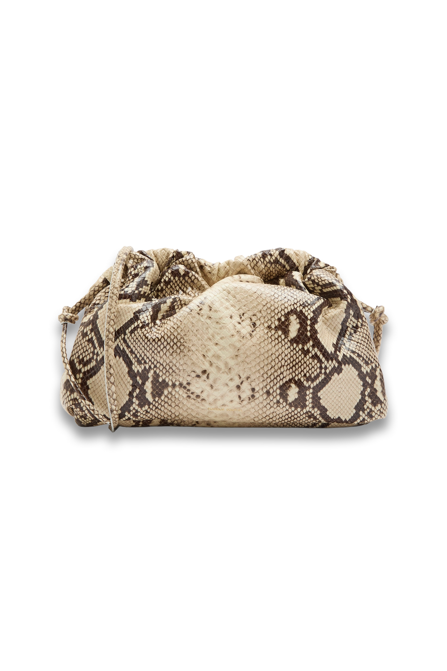 Cloud Mini Python-print Leather Clutch