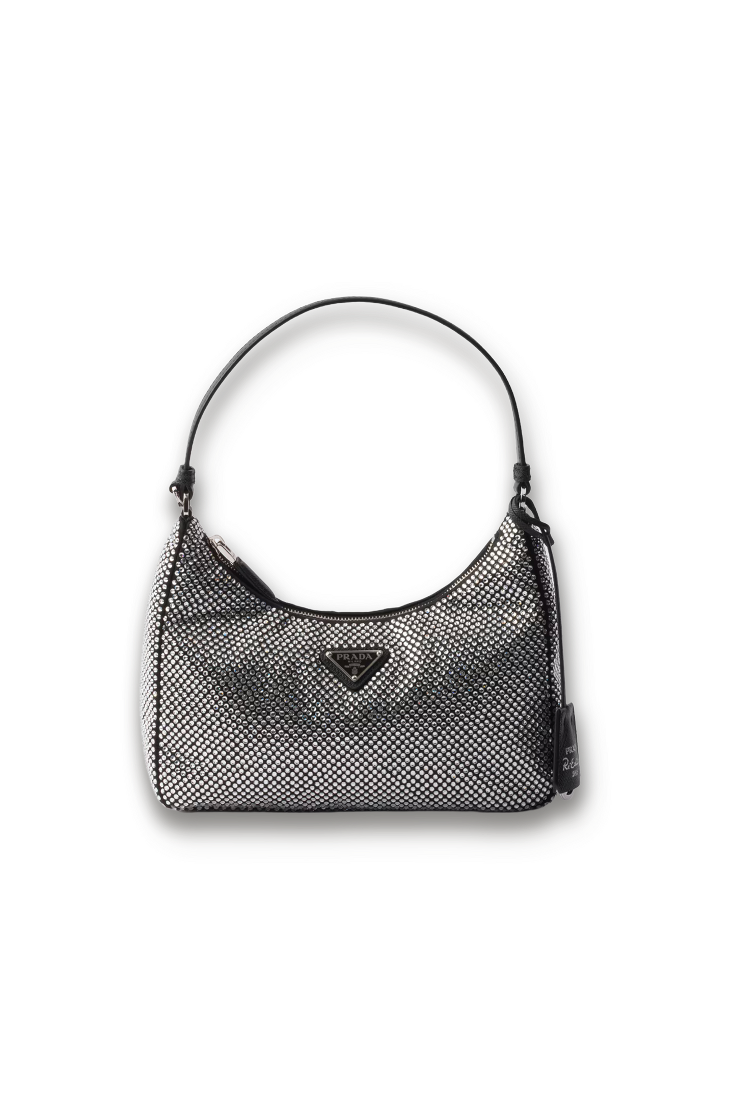 Prada Re-Edition 2005 Mini Crystal-studded Satin Bag
