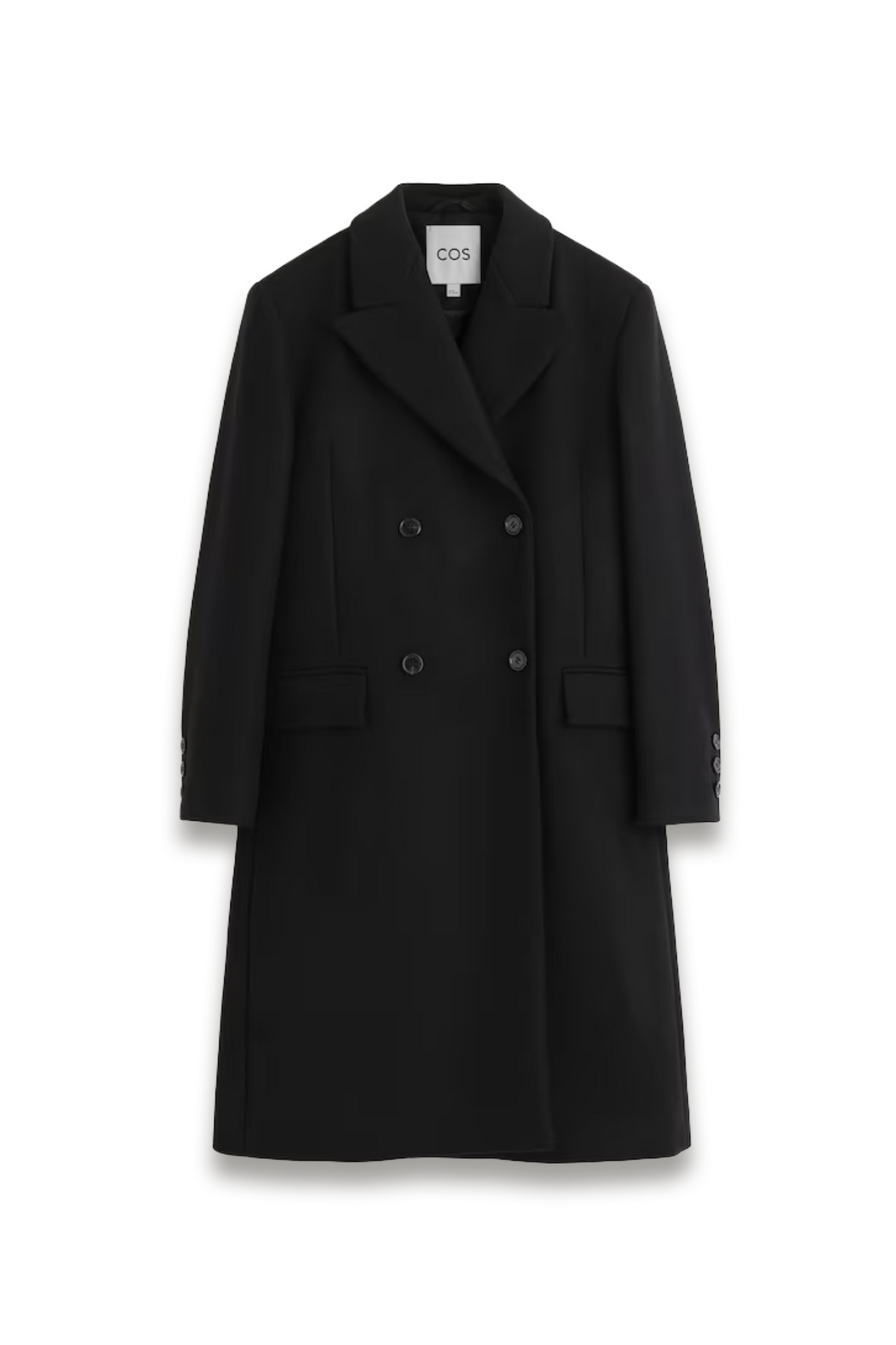 Tailored Double-breasted Wool Long Coat