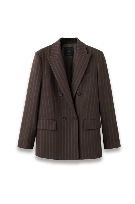Double-breasted Pinstripe Suit Jacket