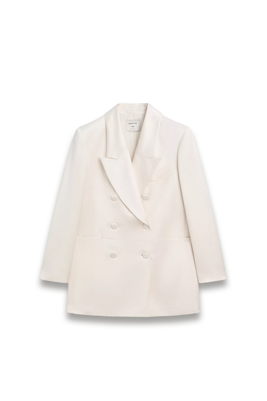Satin Blazer with Buttons