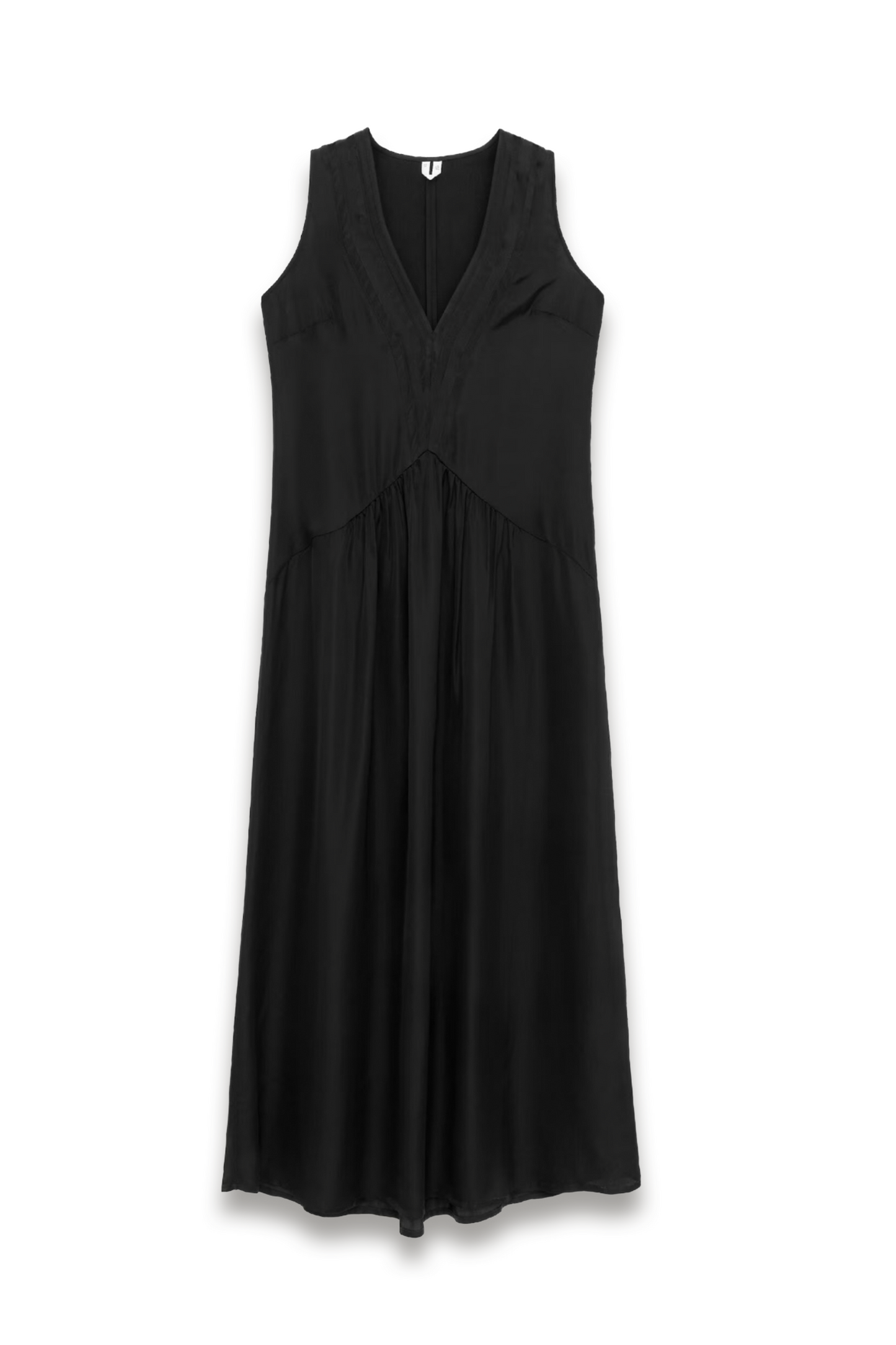 Organza-Detail Maxi Dress