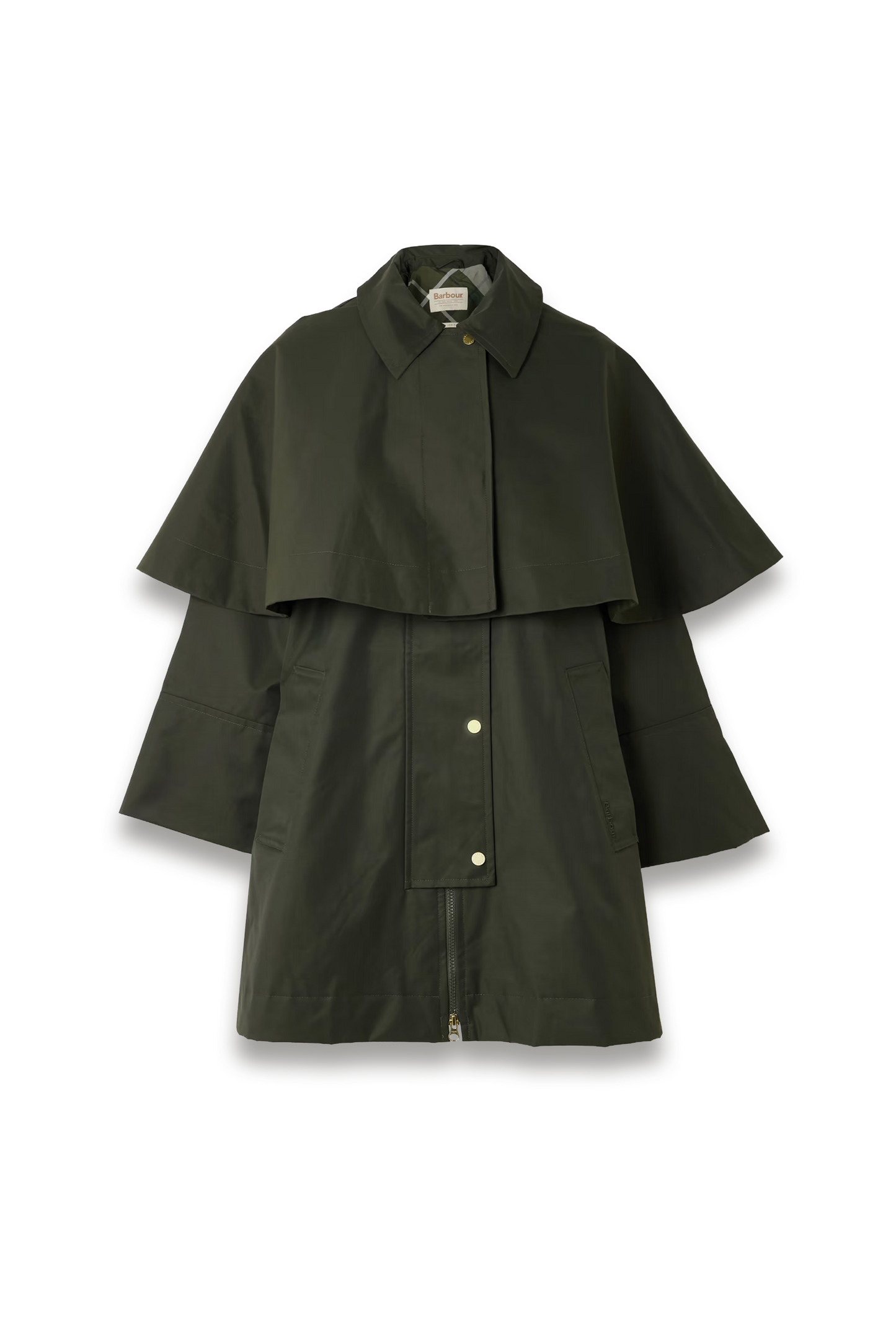 Fia Cape-effect Cotton-blend Twill Jacket