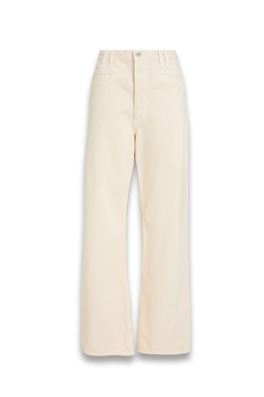 Cotton-twill Wide-leg Pants
