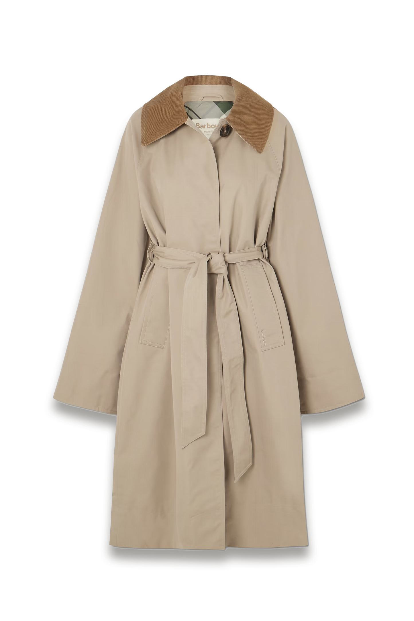 Reagan Belted Corduroy-trimmed Cotton-blend Twill Trench Coat