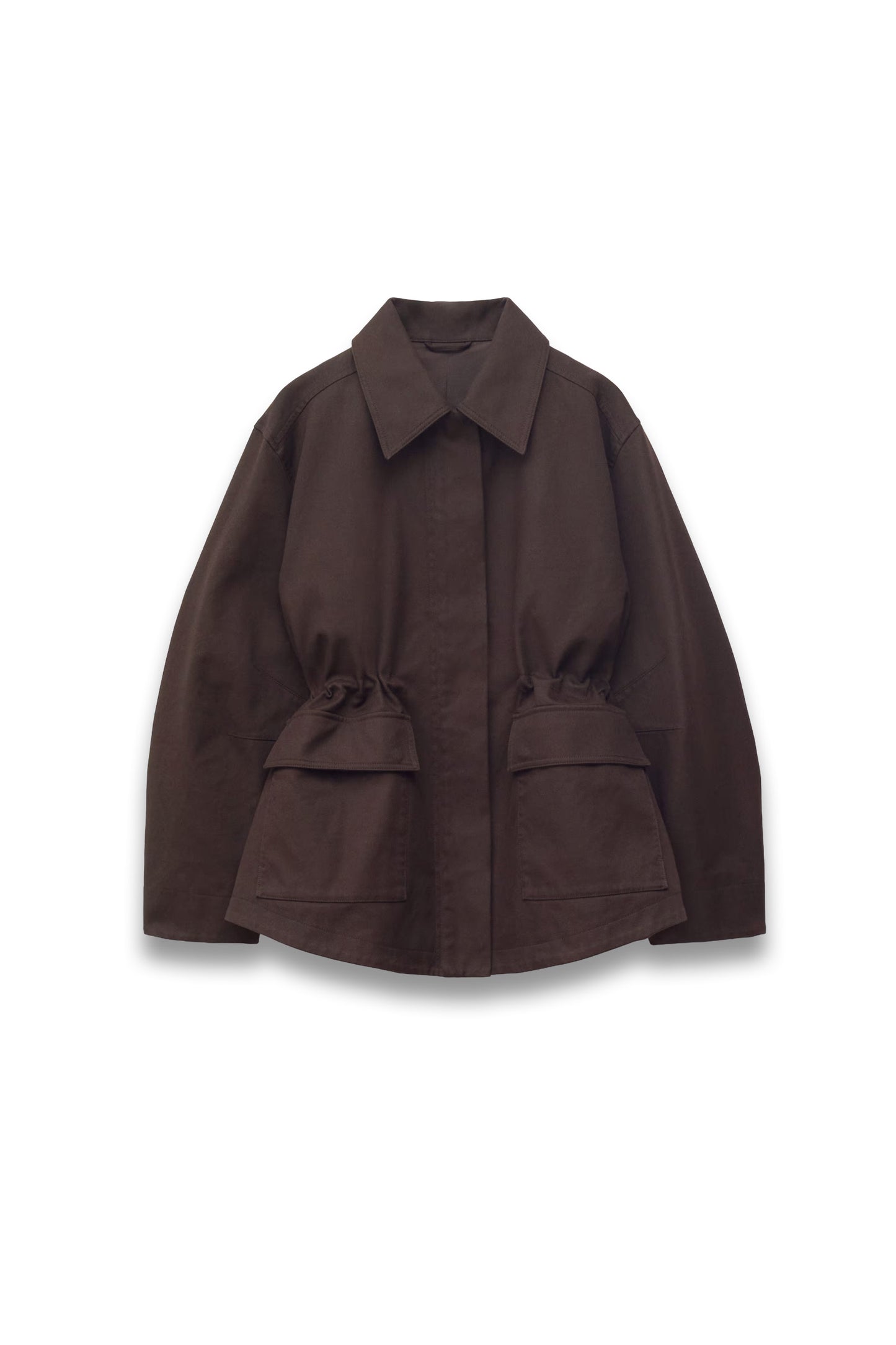 Oversized Drawstring Utility Jacket