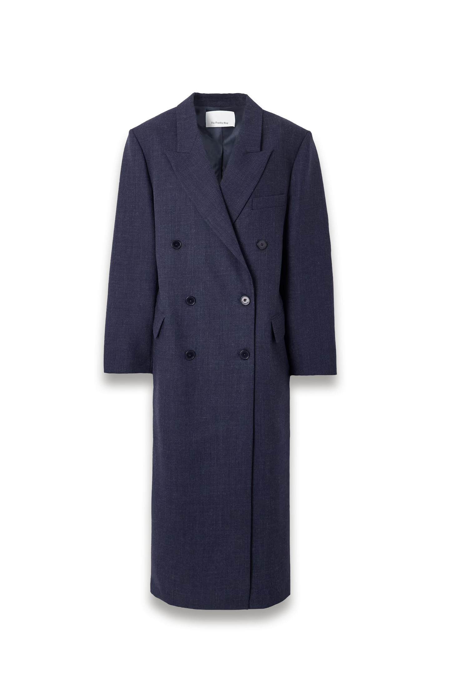 Jane Double-breasted Checked Wool Coat