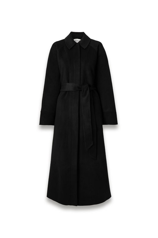 Yoonmi Belted Brushed Wool-blend Coat