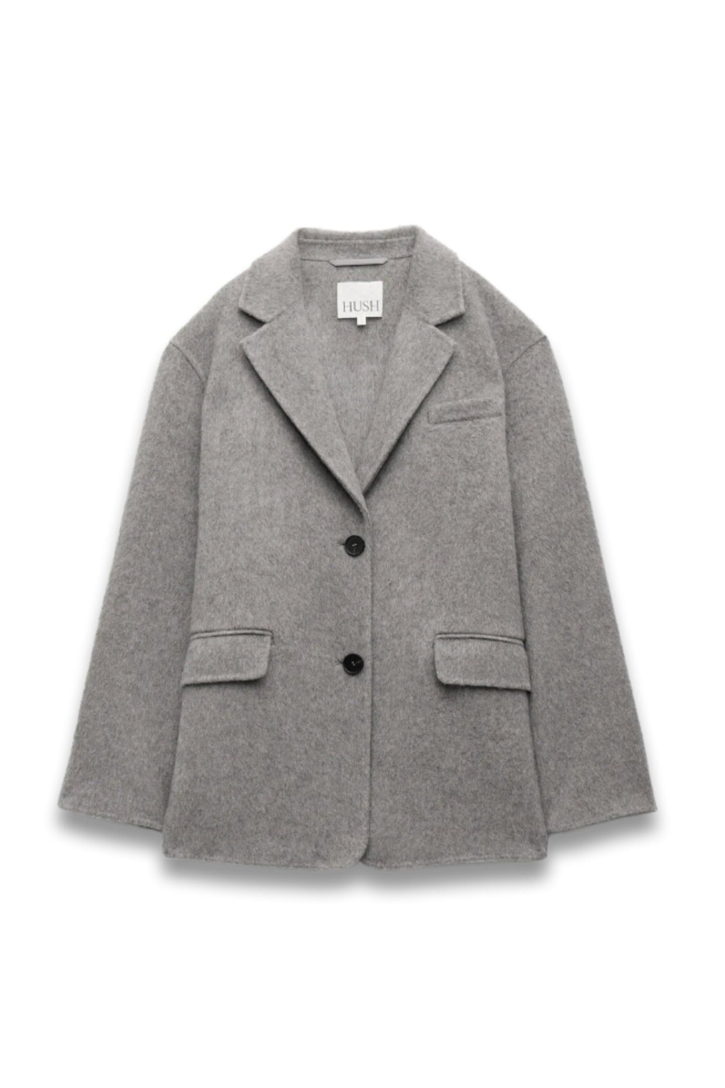 Pure Wool Double-faced Blazer in Light Grey Marl