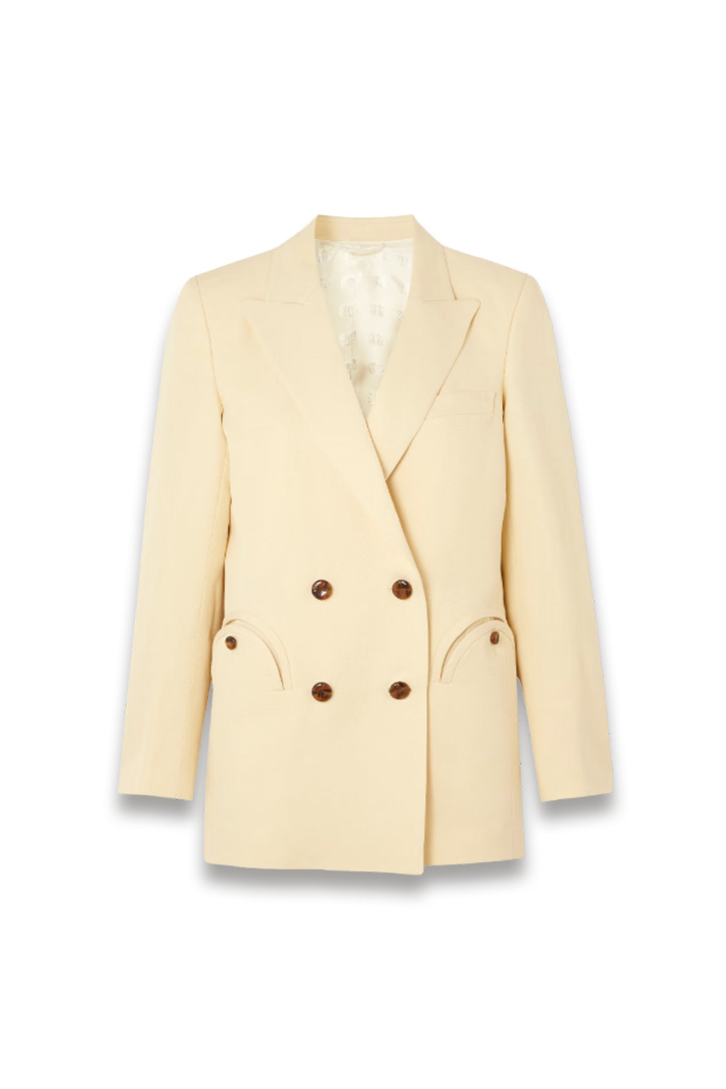 Savannah Everyday Double-breasted Linen and Silk-blend Blazer