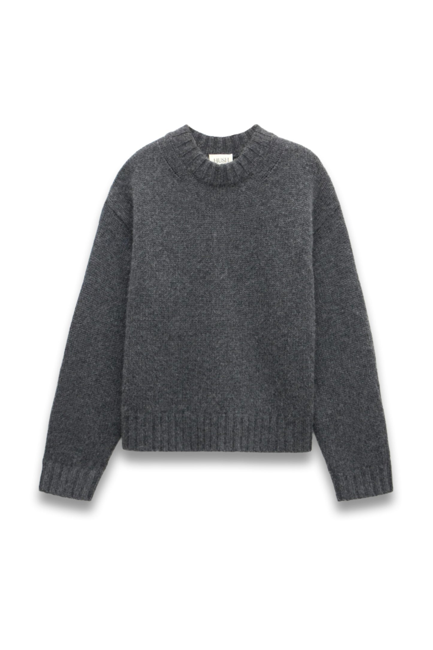 Cora Chunky Cashmere Jumper in Charcoal Marl