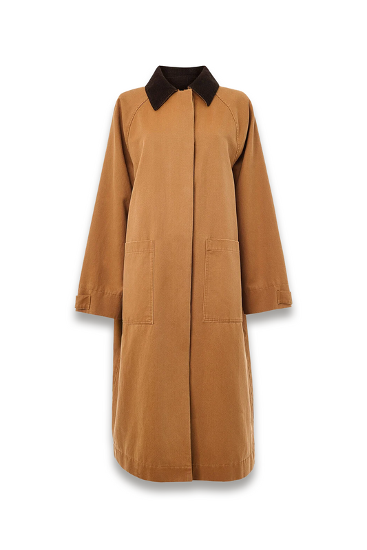 Neutral Gabriella Waxed Overcoat