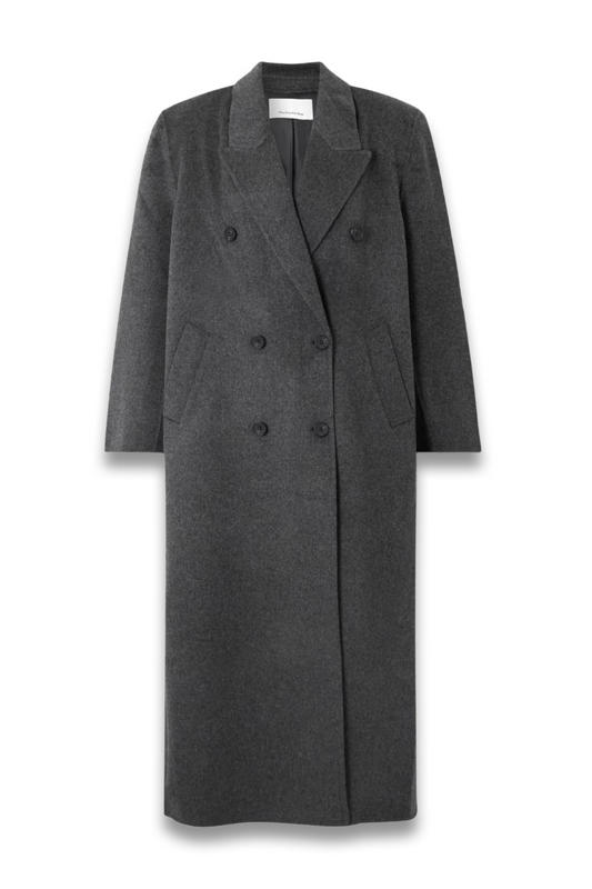 Gaia Double Breasted Wool Blend Coat