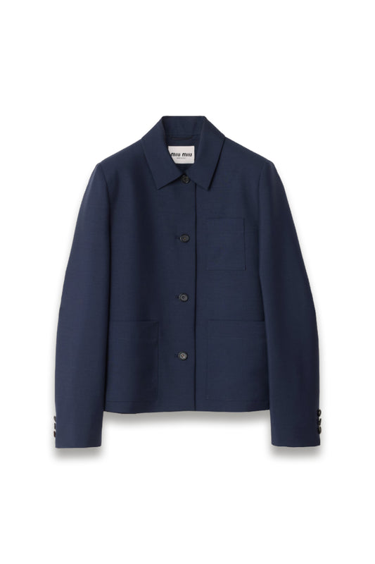 Single-breasted Kid Mohair Jacket