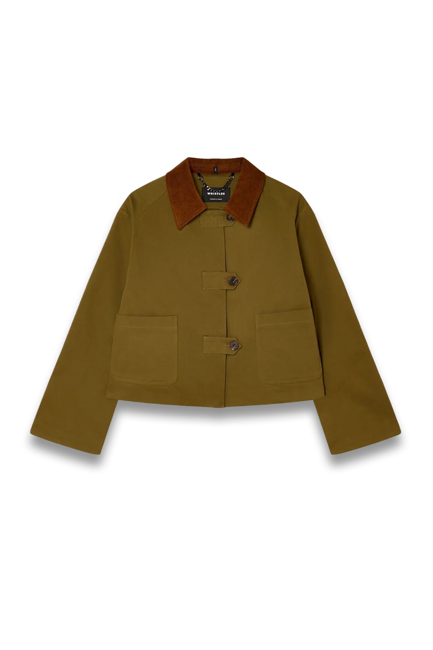 Khaki Corduroy Collar Jacket