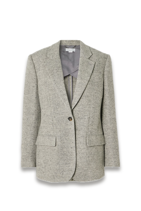 Wool and Silk-blend Herringbone Blazer