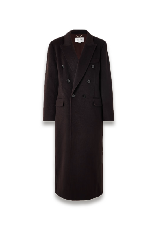 Double-breasted Wool and Cashmere-blend Coat