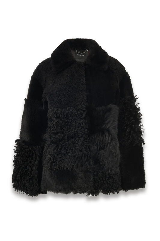 Black Hema Shearling Coat