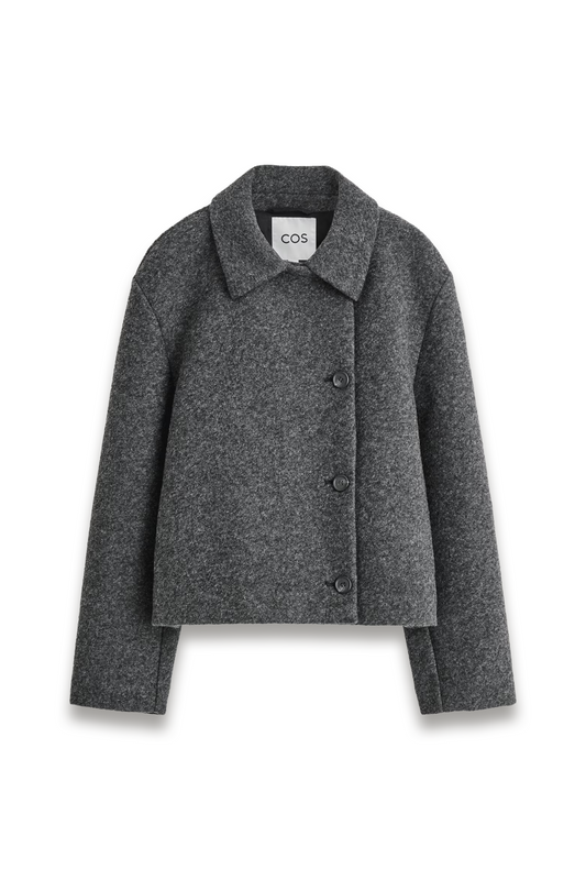 Boiled Wool-blend Short Jacket