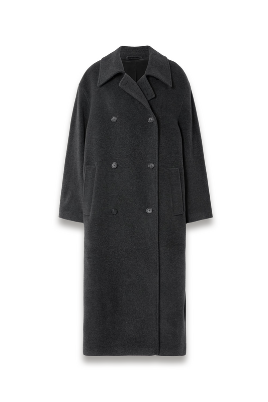 Shield Oversized Double-breasted Wool-blend Coat