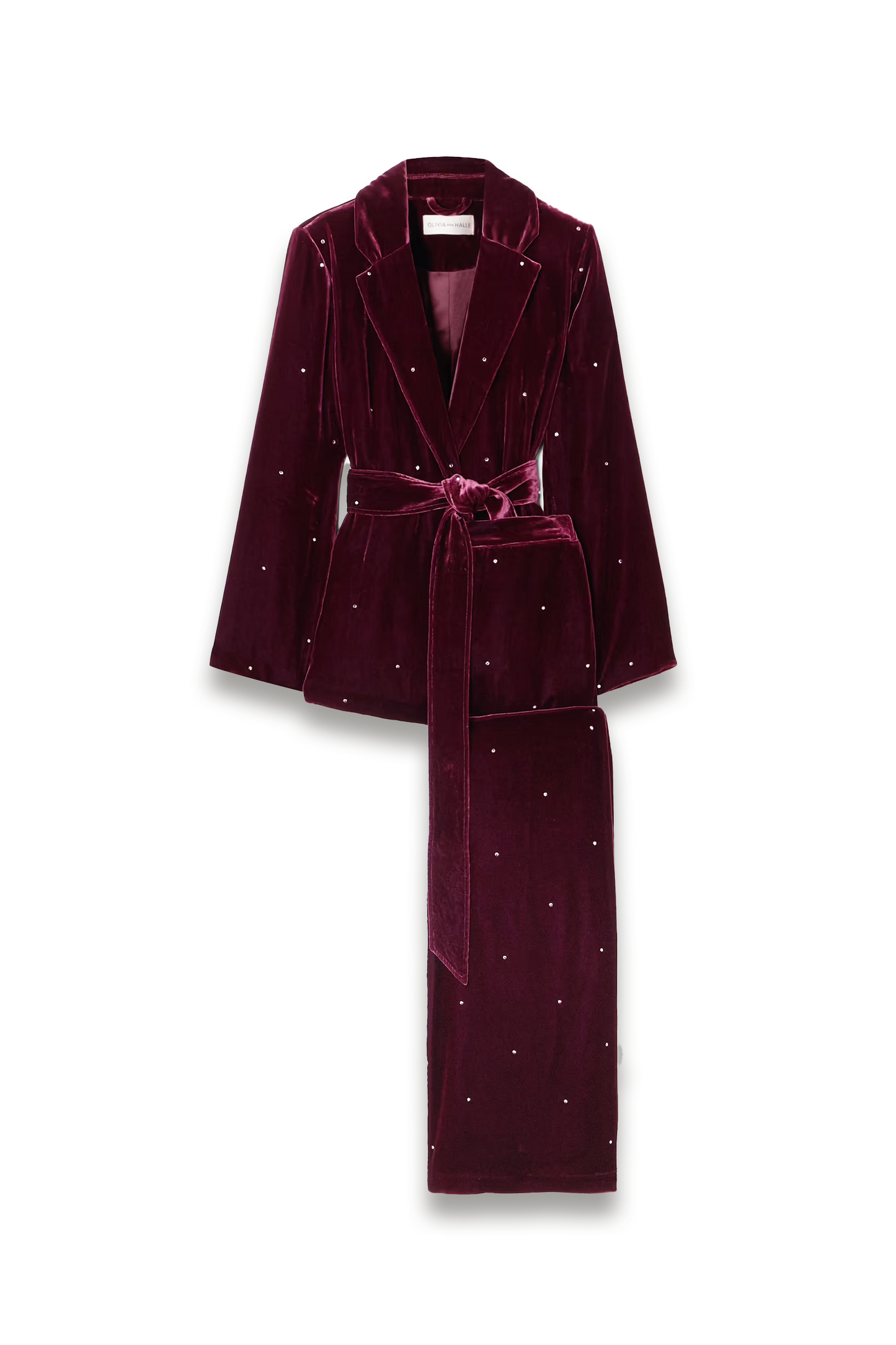 Jagger Crystal-embellished Velvet Pajama Set