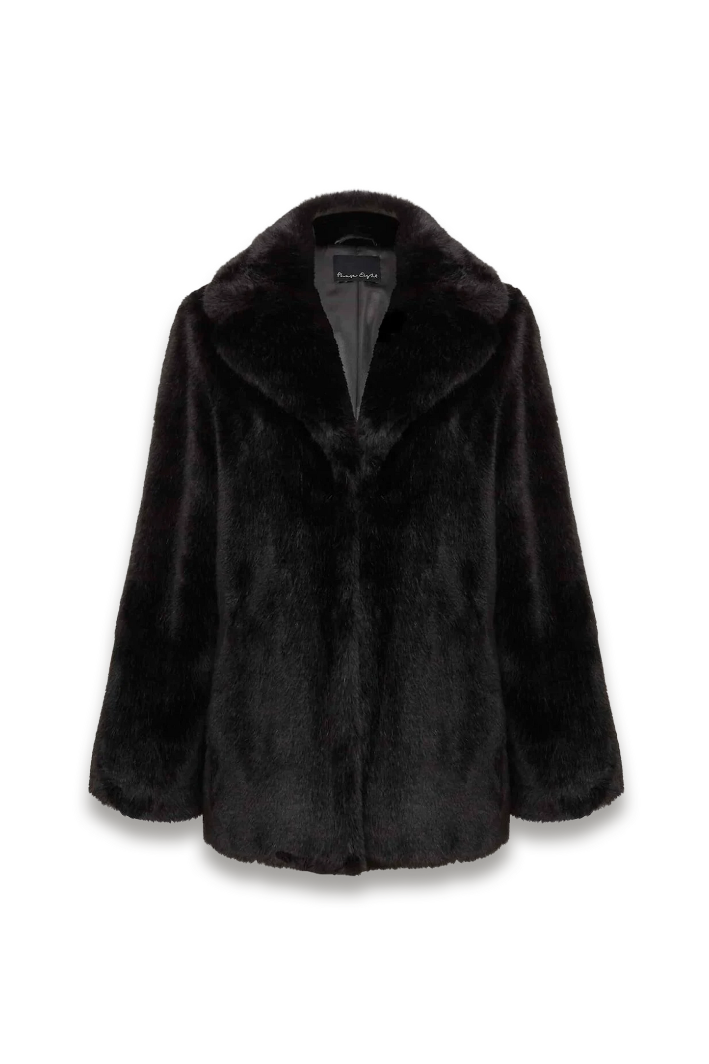 Megan Black Faux Fur Coat