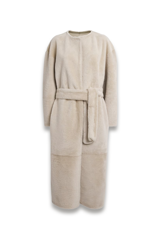 Shearling Shea Belted Coat
