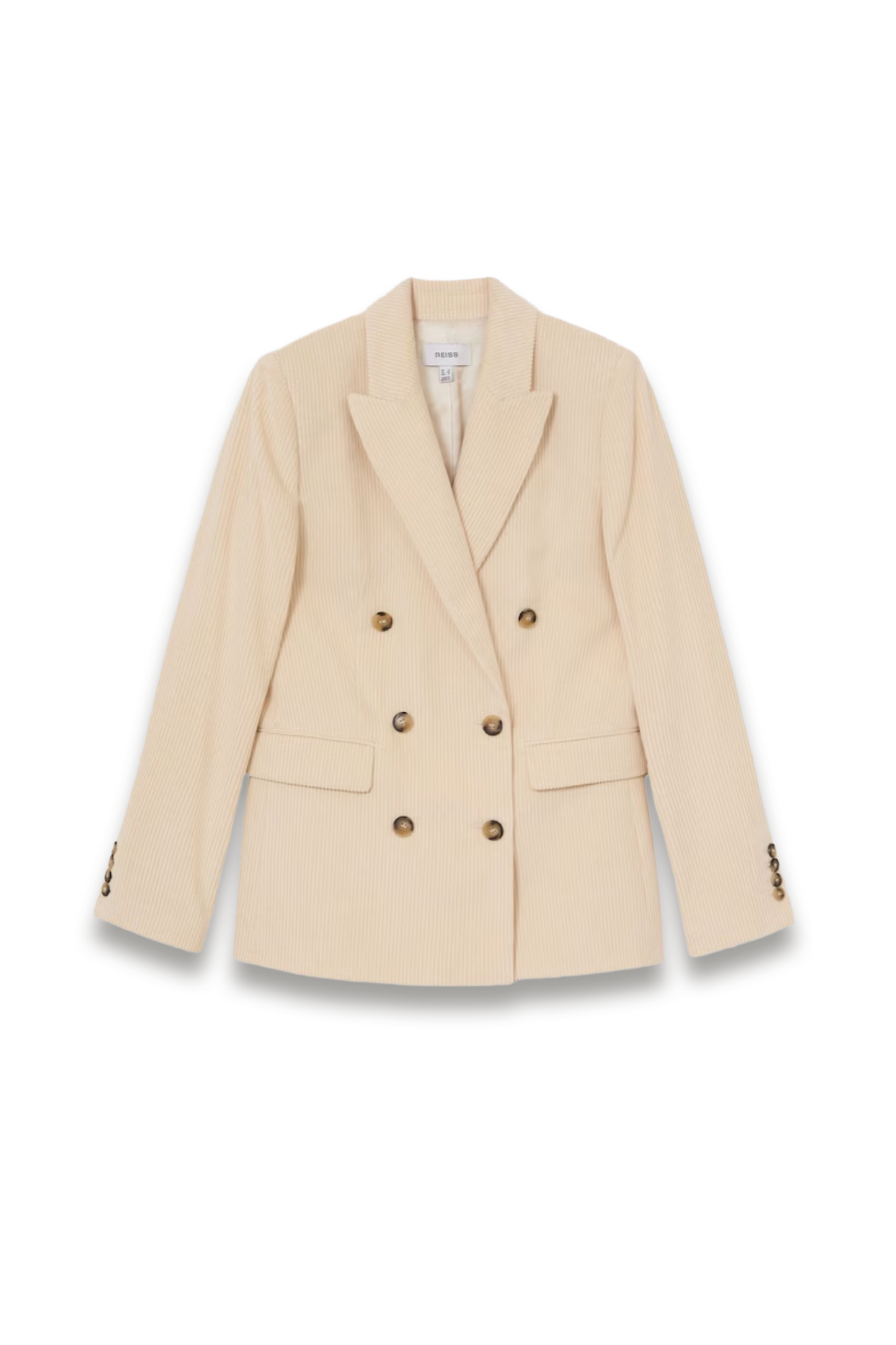 Cotton Corduroy Double-Breasted Blaze in Cream