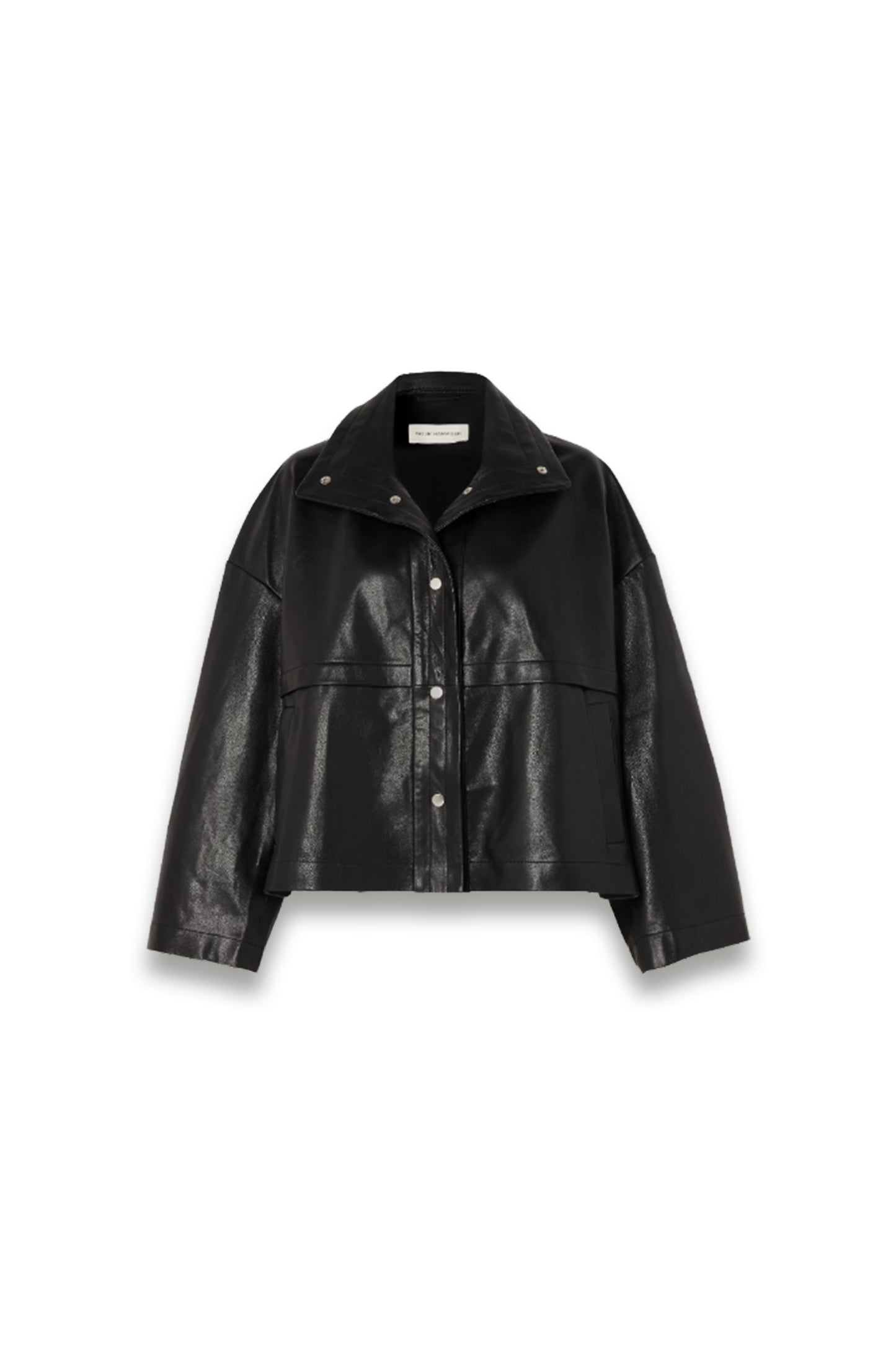 Park Oversized Textured-leather Jacket