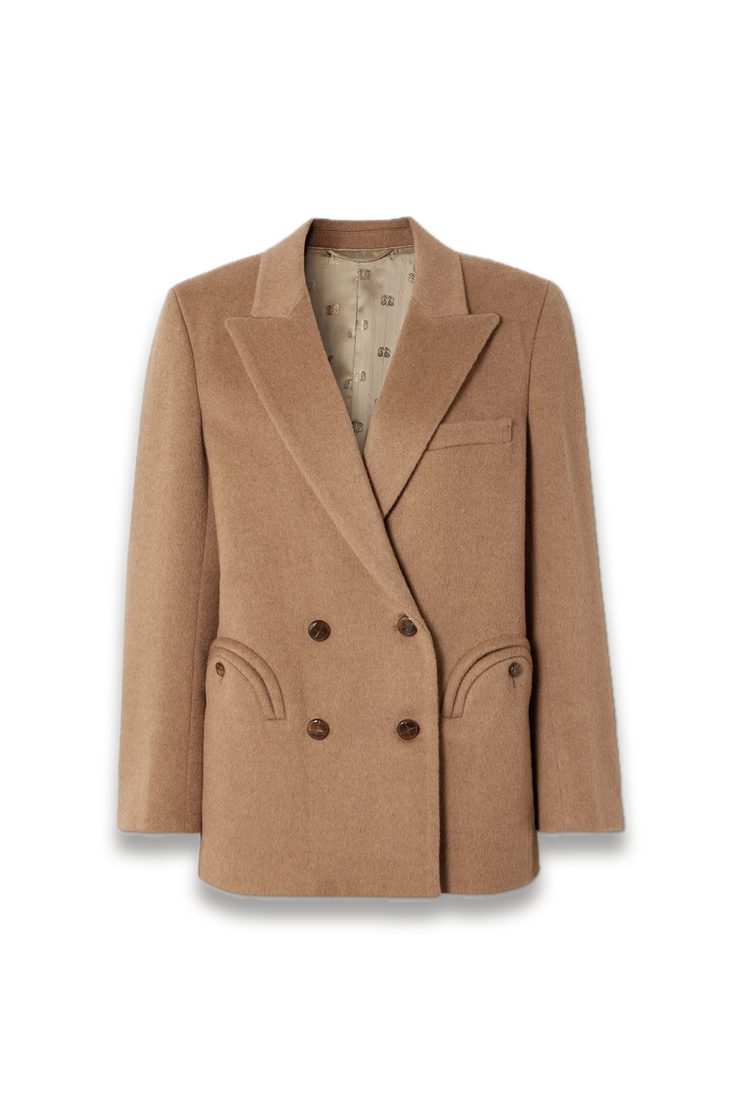 Everynight Double-breasted Camel Hair Blazer