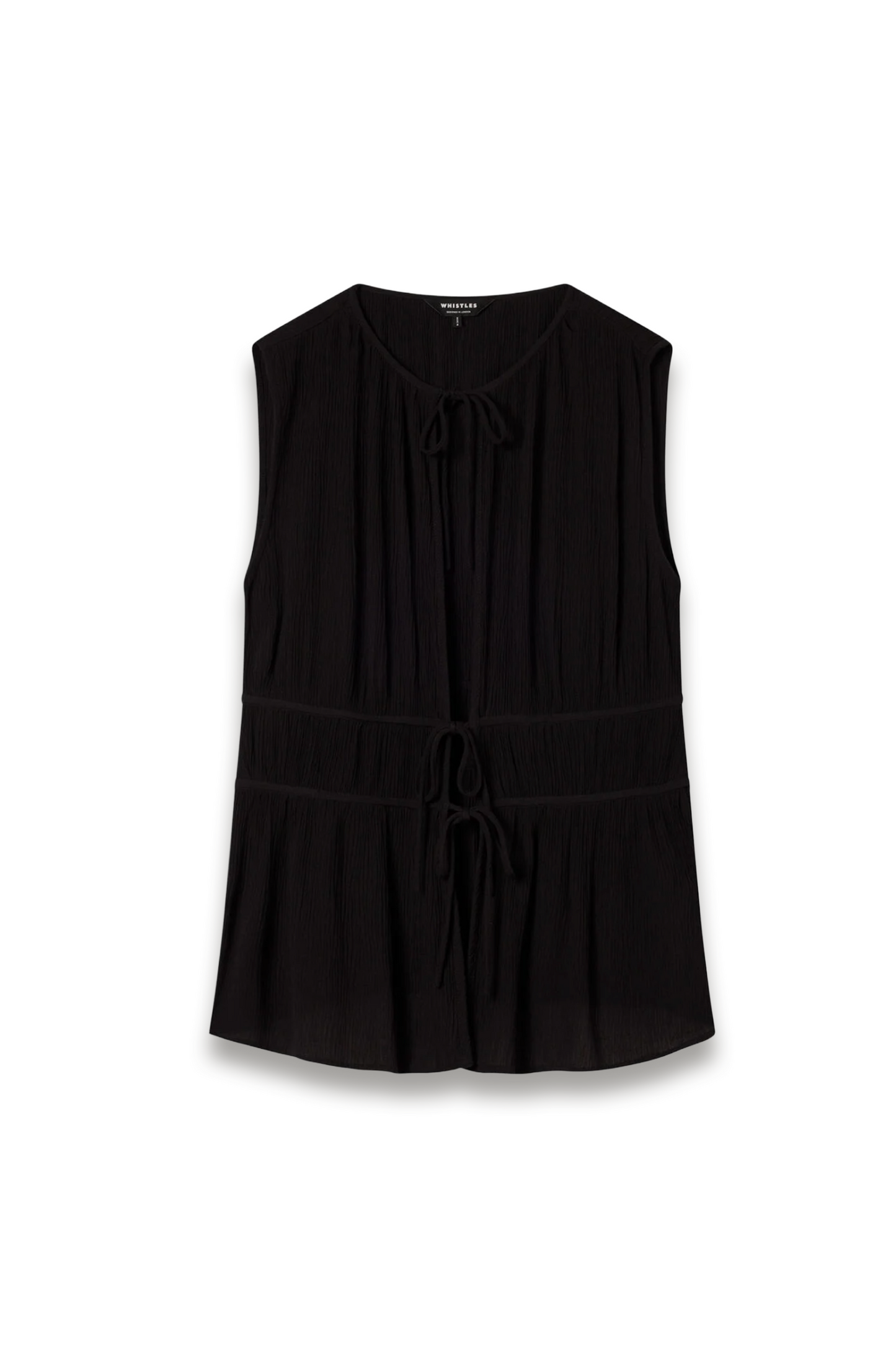 Black Tie Front Beach Top