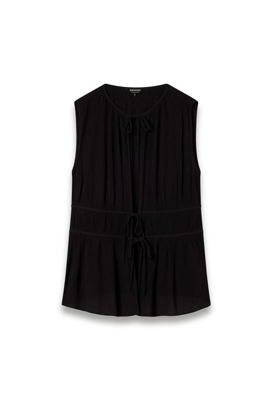 Black Tie Front Beach Top