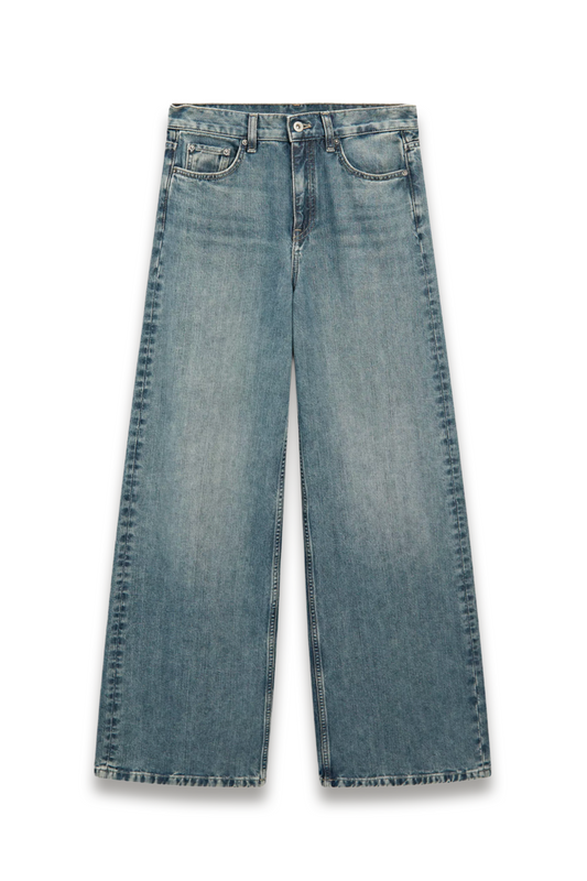 High-waist Wide-leg Jeans