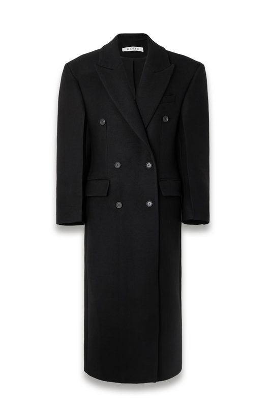 Hourglass Double-breasted Wool Coat