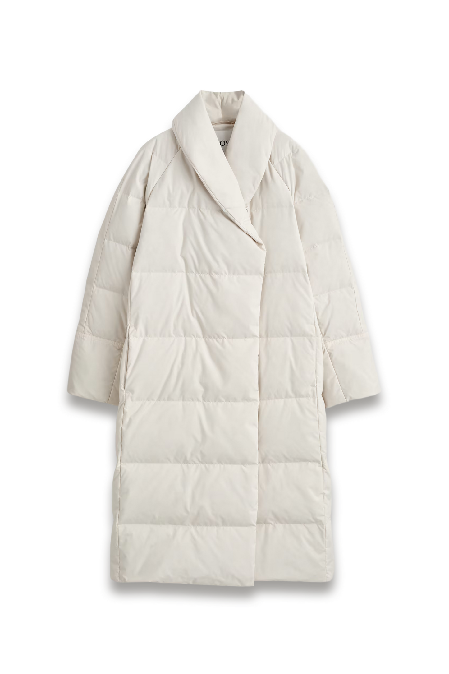 Shawl-collar Quilted Down Long Coat