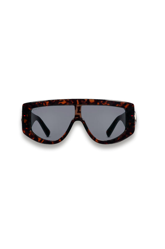 Rectangular-frame Sunglasses in Tortoiseshell
