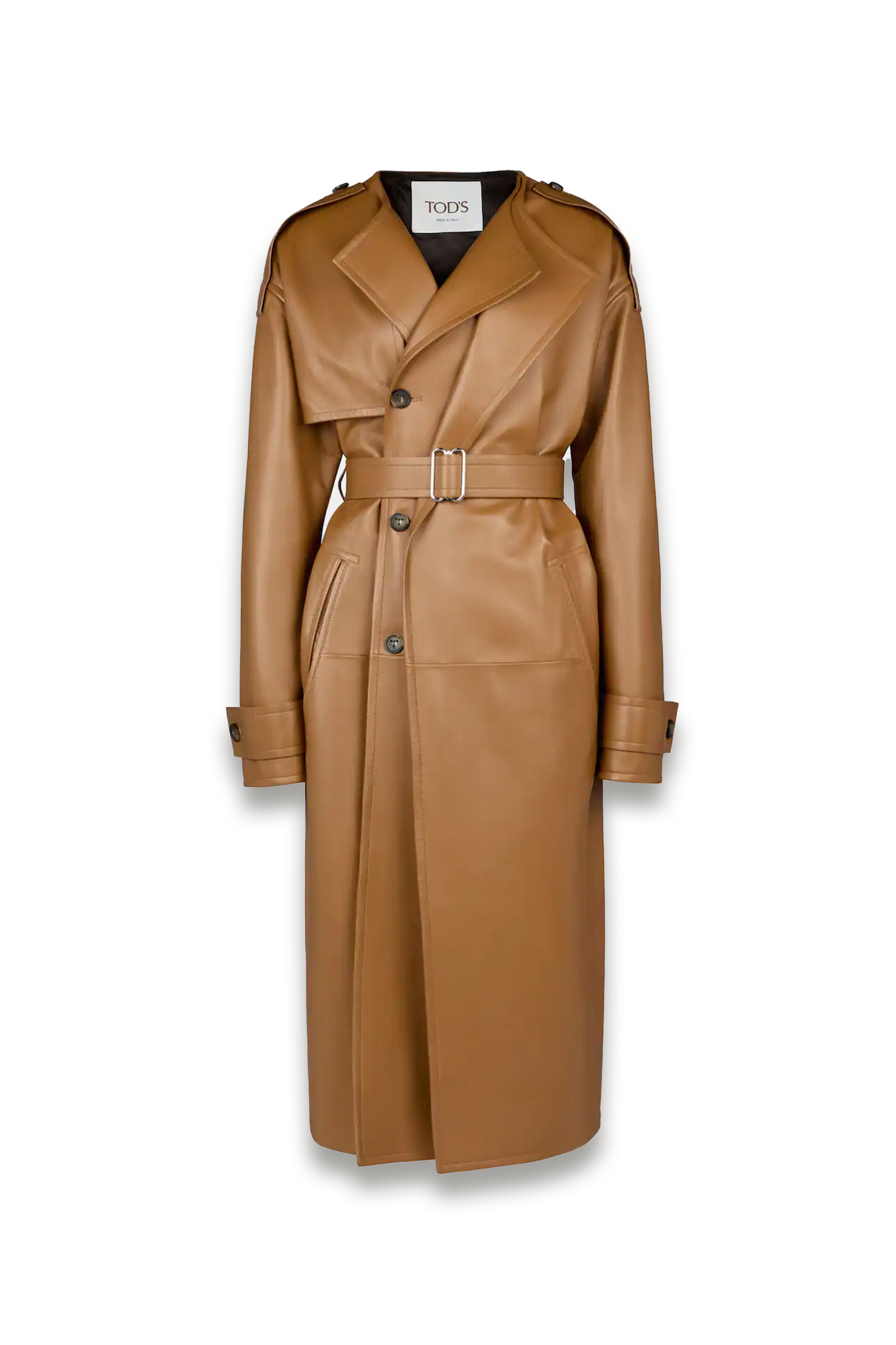 Trench Coat in Leather Relaxed Fit