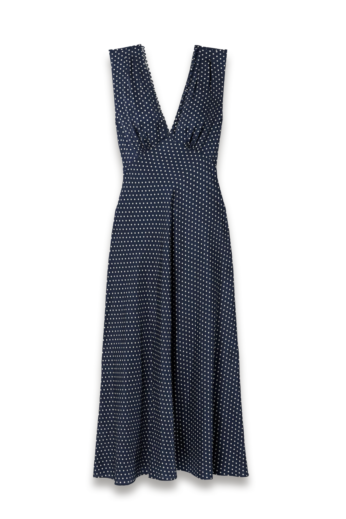 Tahlia Belted Polka-dot Silk-blend Twill Midi Dress
