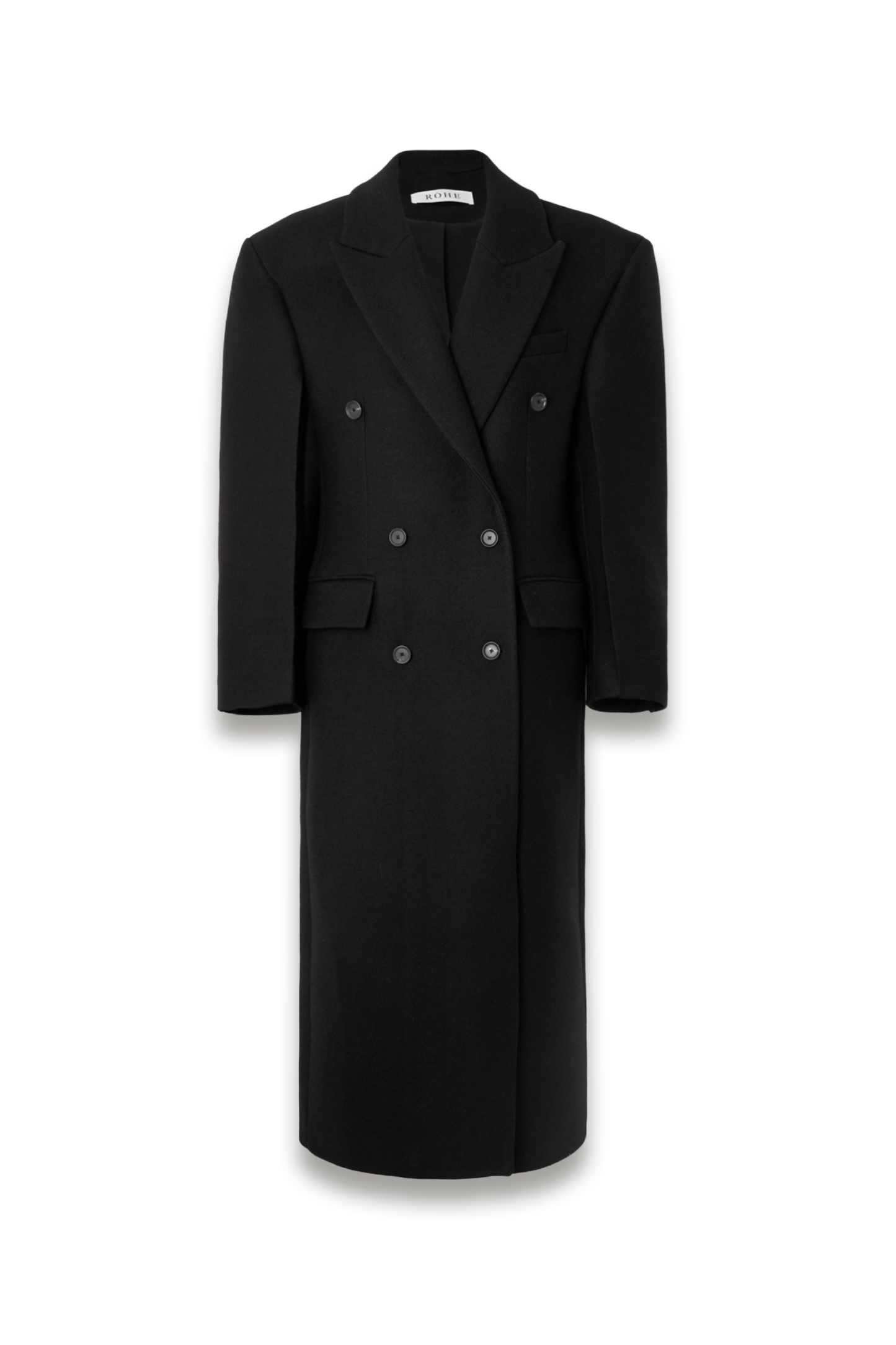 Hourglass double-breasted wool coat