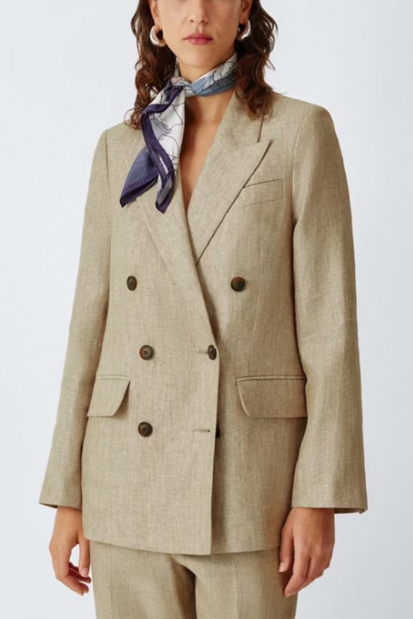 Double Breasted Linen Blazer