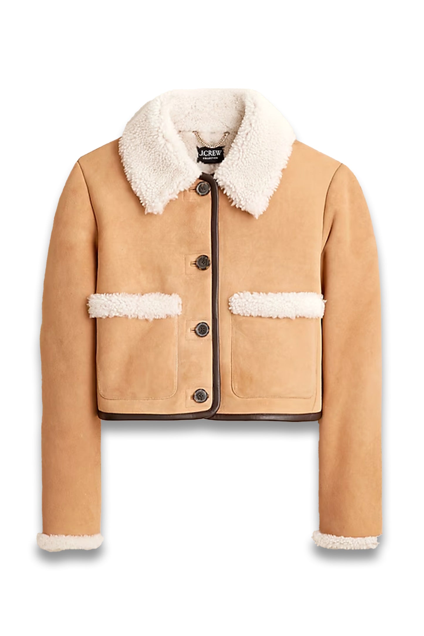 Collection limited-edition cropped shearling jacket