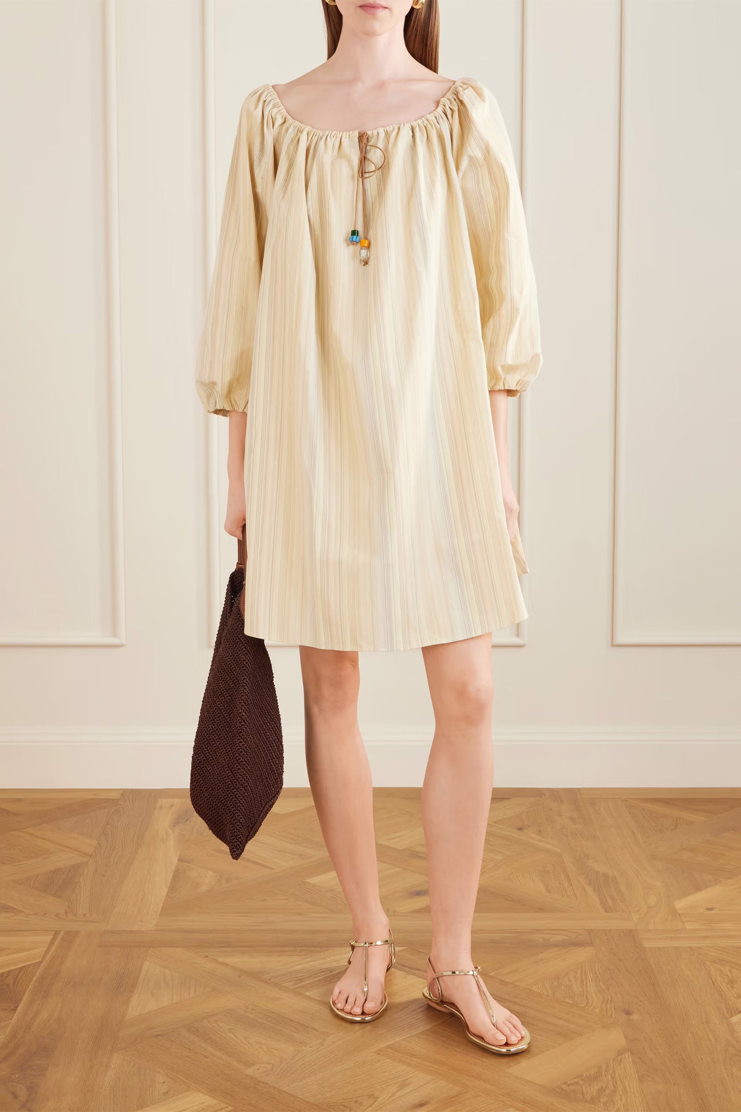 Bonnie striped cotton mini dress