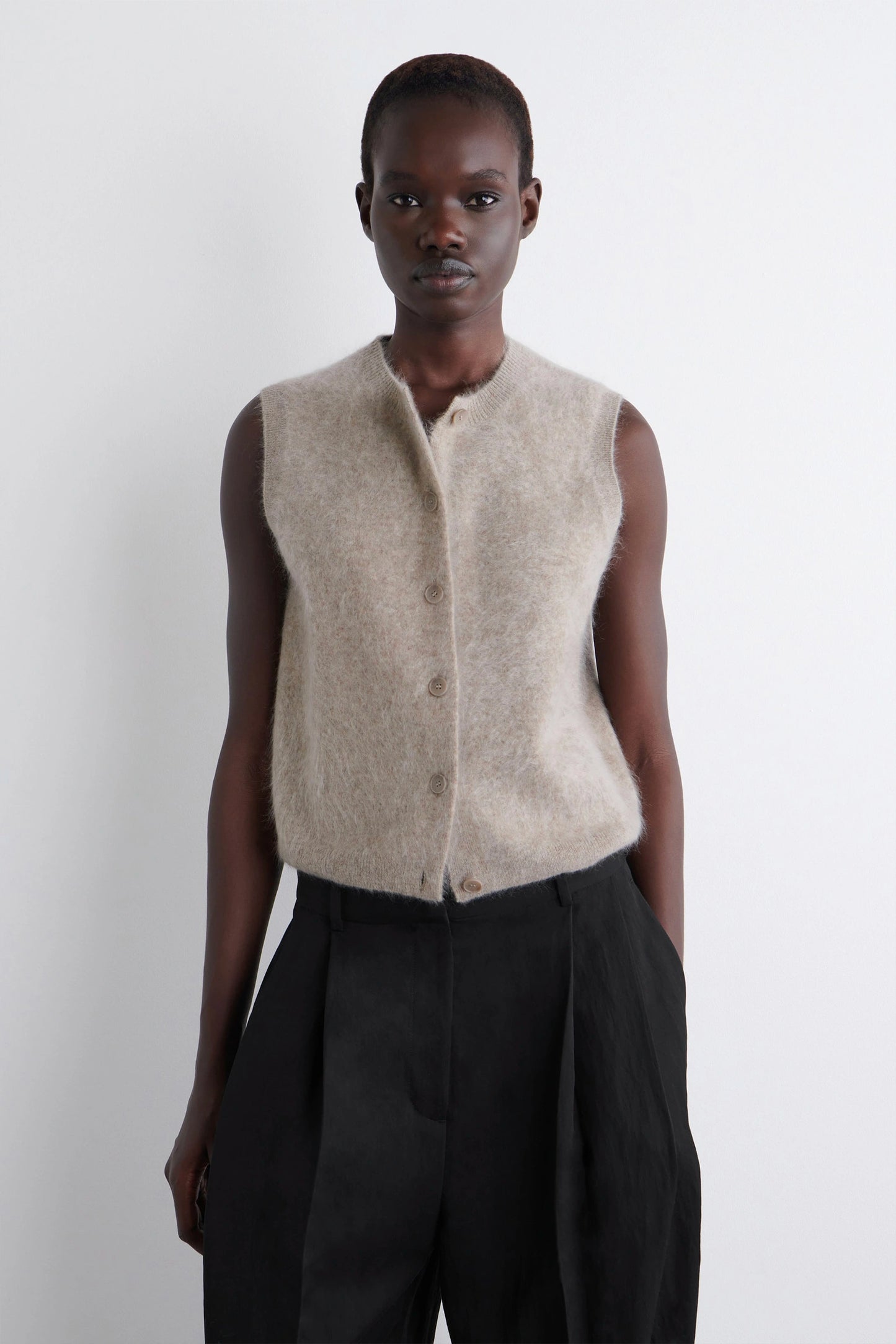Brushed-Cashmere Waistcoat
