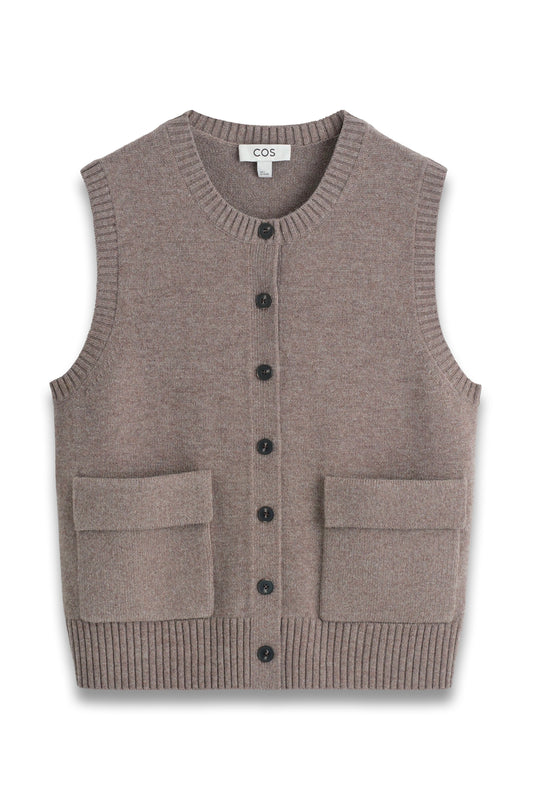 Merino Wool Buttoned Vest