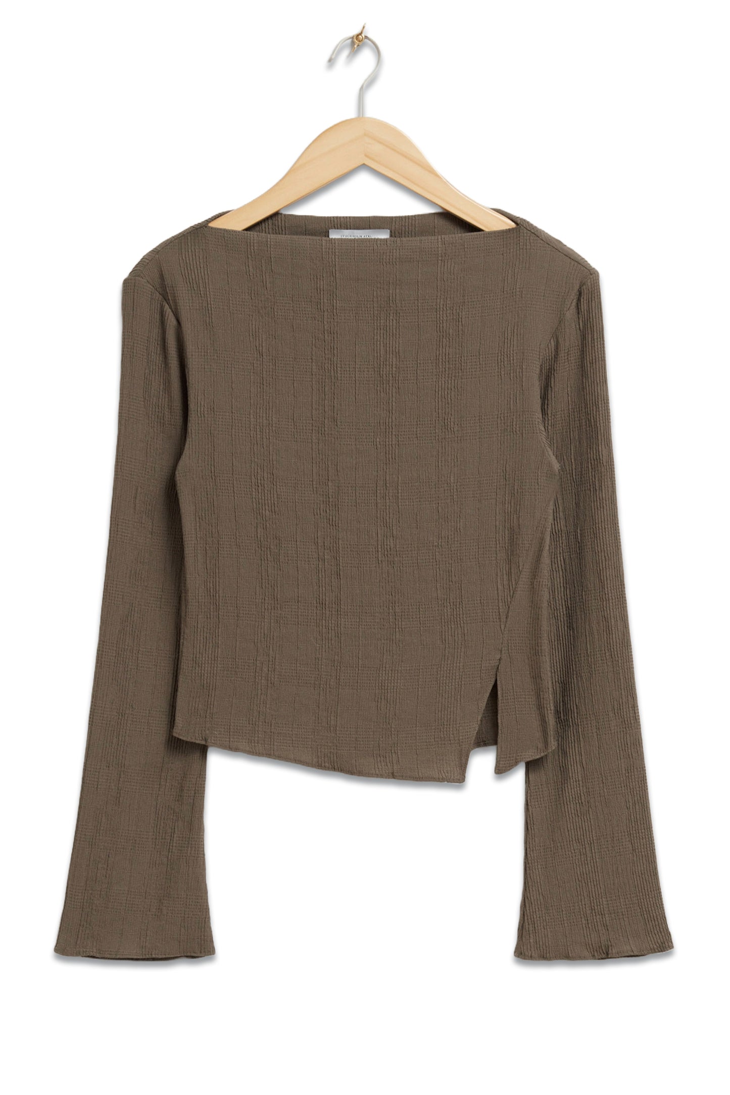 Cropped Asymmetric Frilled Top