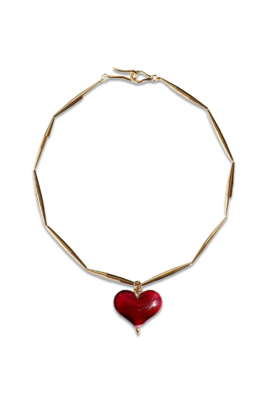Cuore Necklace - Bordeaux