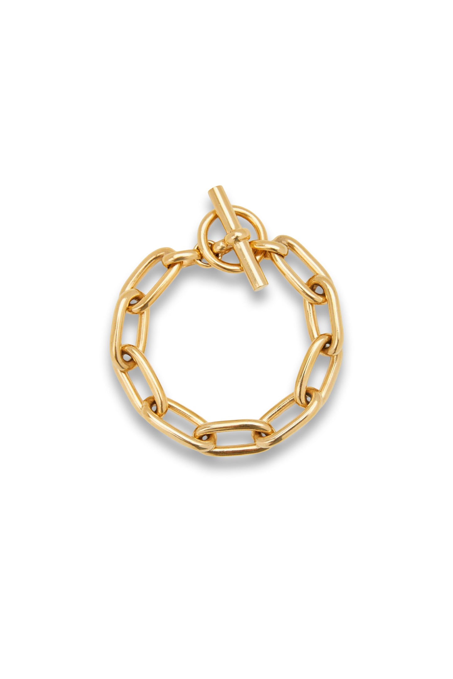 Medium Gold Oval Linked Bracelet