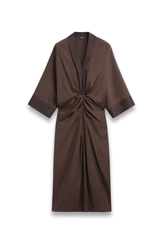 Long sleeve dress with gathered detail