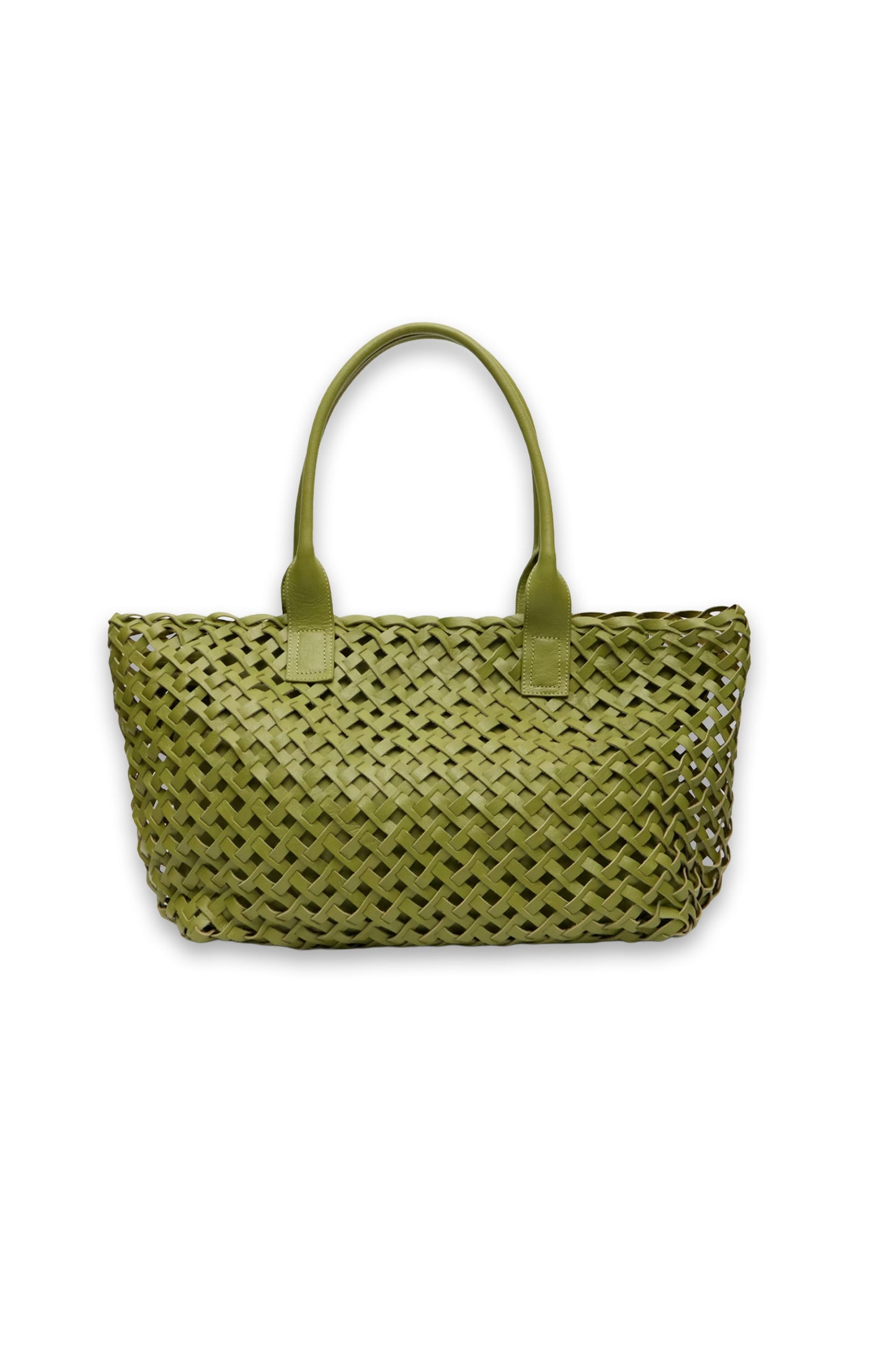 Leni Leather Weave Tote Bag